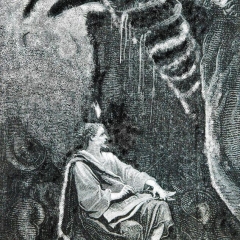 Jonas dans le ventre de la baleine a partir d'une illustration de E. Bayard