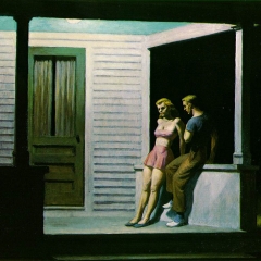A partir d''Evening summer" d'Edward Hopper via Wikimedia Commons