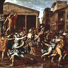L'enlèvement des Sabines par Nicolas Poussin via Wikimedia Commons