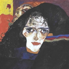 Trauernde Frau par Egon Schiele via Wikimedia Commons