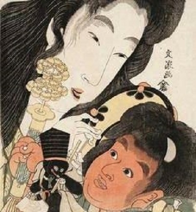 Yama-Uba et Kintaro par Utamaro